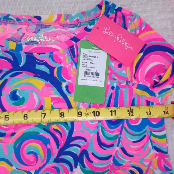NWT Lilly Pulitzer Girls Vira Dress Turquoise Oasis Shelleidoscope M 6-7 - Picture 5 of 7